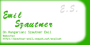 emil szautner business card